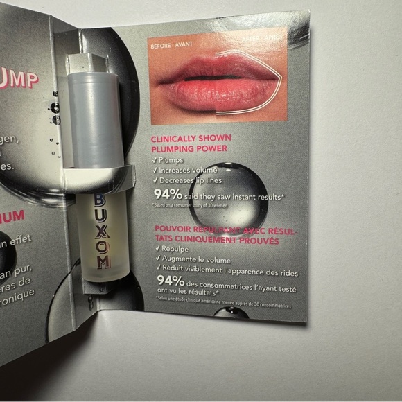 Buxom Plump Shot Collagen infused Plumping Lip Clear Gloss Mini Travel .03oz - Picture 4 of 4